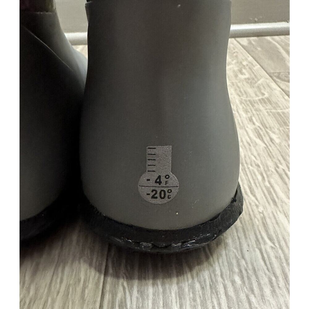 Bogs Youth York Star Heart Mid Calf Grey Pull On Rubber Rain Boots Sz 1 - Picture 7 of 9